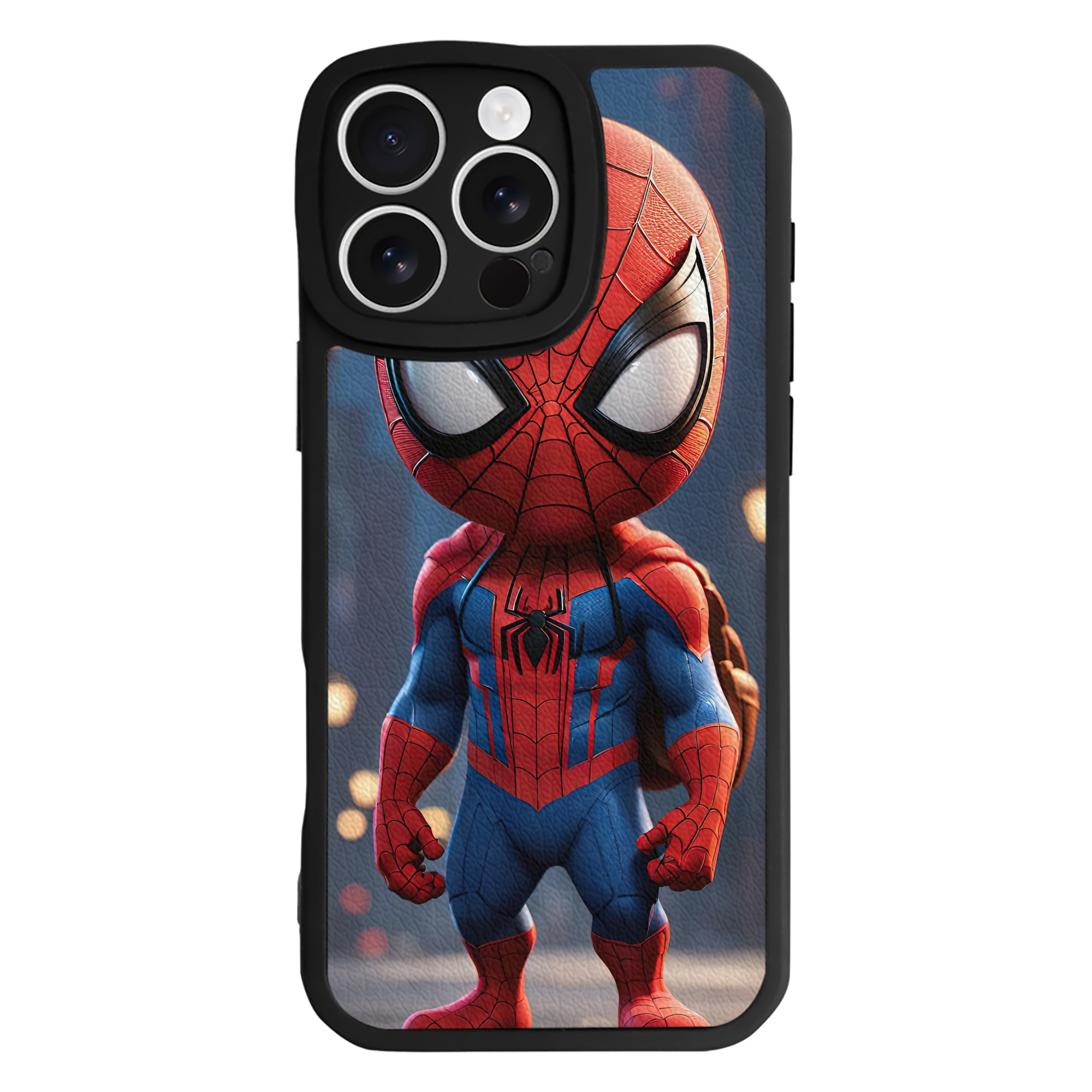 Spider Man スパイダーマン 【iPhone 16シリーズ対応】シリコンスマホケース（レザー調） 材質：シリコン